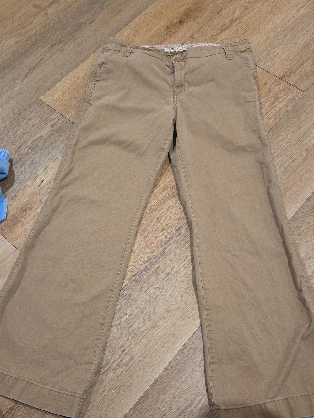 Old Navy Flare Wide-Leg Pants in Khaki Brown